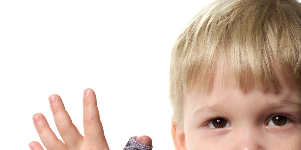 Kid wearing the AllFit sensor