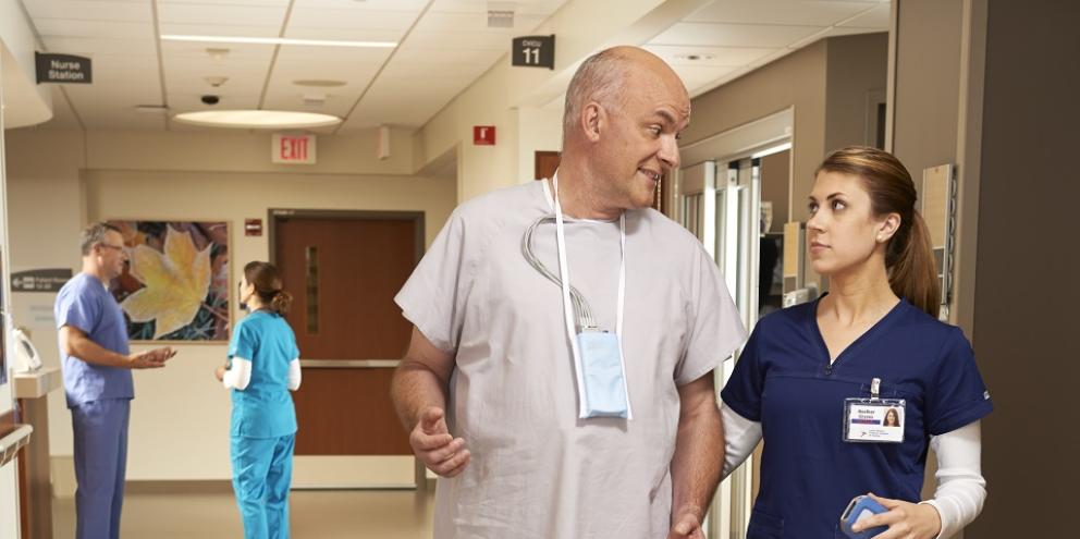 Doctor and patient on a hospital