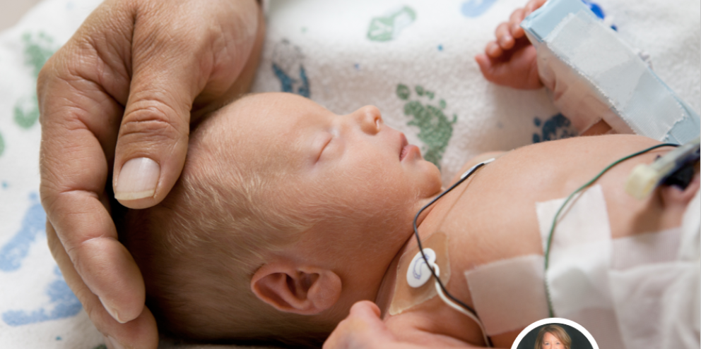 Baby in hospital being monitored