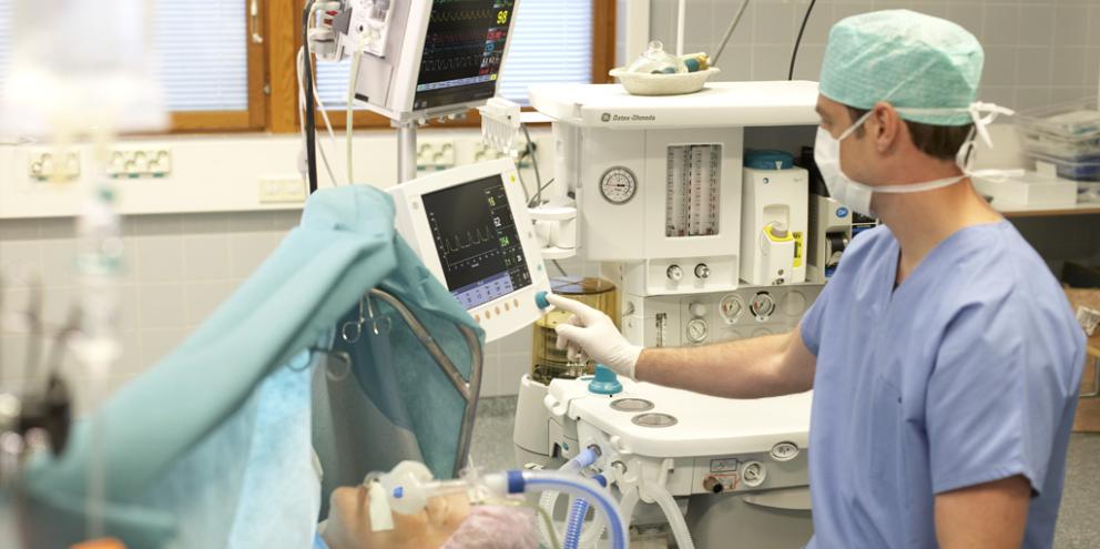 Clinician taking care of a Patient in the OR