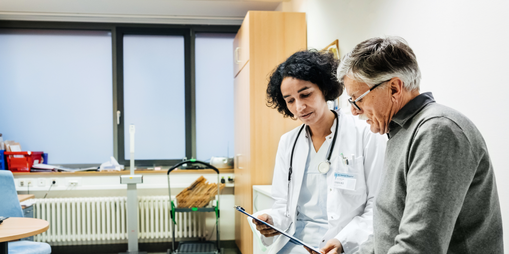 Patient with a doctor