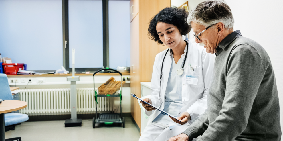 Patient with a doctor