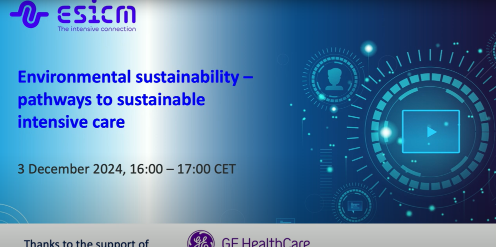 Thumbnail environmental sustainability esicm webinar