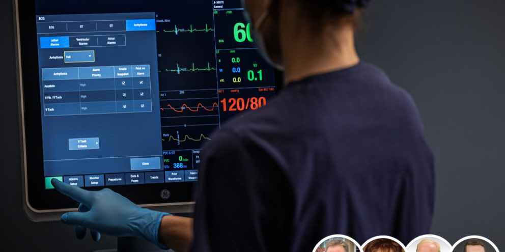 Clinician using Carescape CANVAS