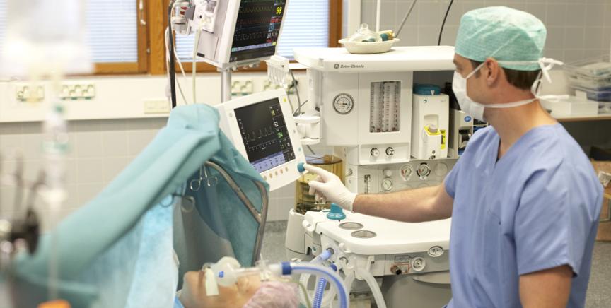 Clinician taking care of a Patient in the OR