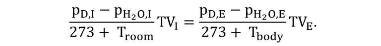 The ideal gas law formula