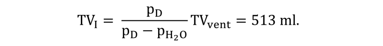 Inspired tidal volume formula
