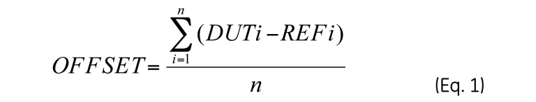 Offset data analysis formula