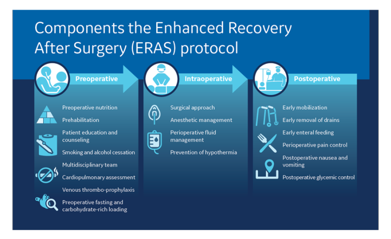 Components of the Enhanced Recovery After Surgery (ERAS) protocol