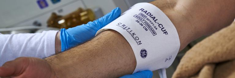 Cuff on a patient