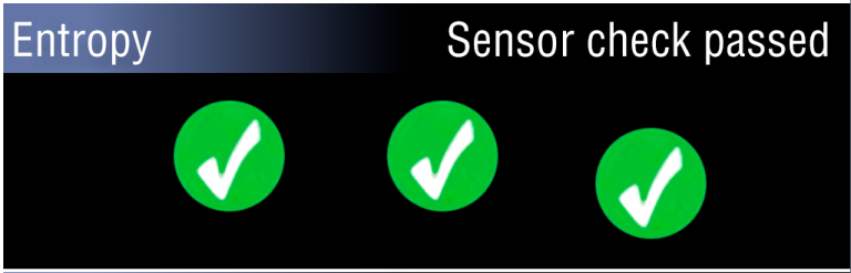 Entropy monitor checking the sensor integrity and impedance level acceptability