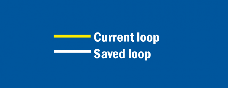 Current and saved loop legend