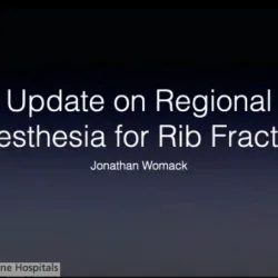 Update on regional anesthesia for rib fractures thumbnail