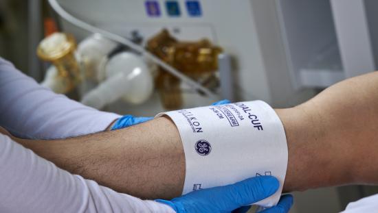 Patient with a BP cuff