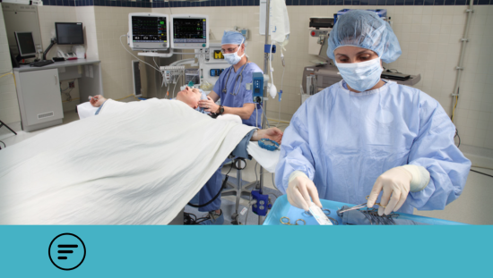 3 Surgeons in the OR operating a patient