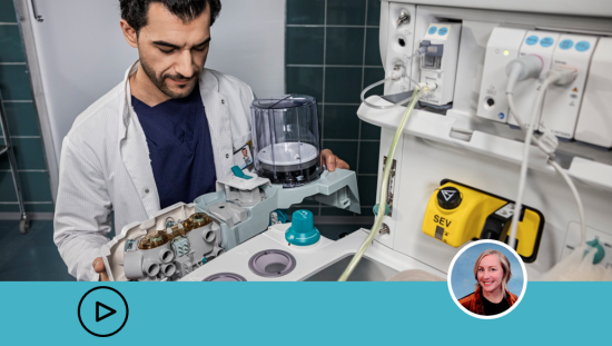 Biomed in OR maintaining a medical device
