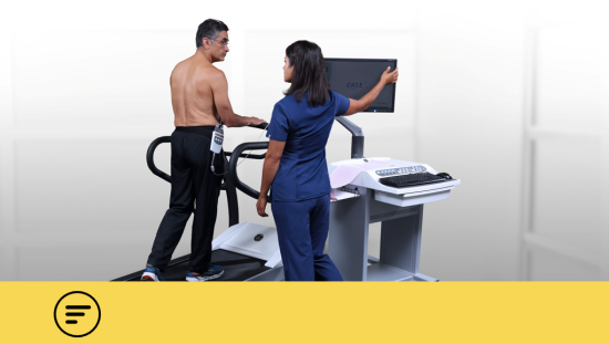 Male patient doing a stress test