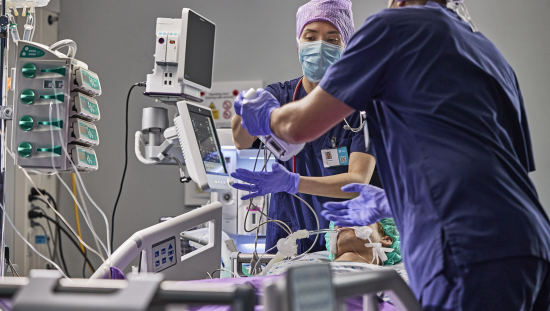 Two clinicians at the OR