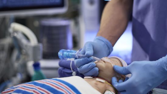 Neonatal patient in the OR