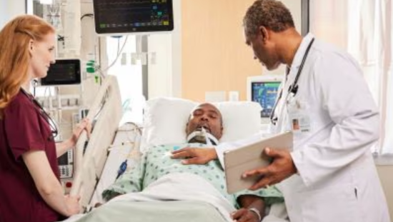 Patient being monitored