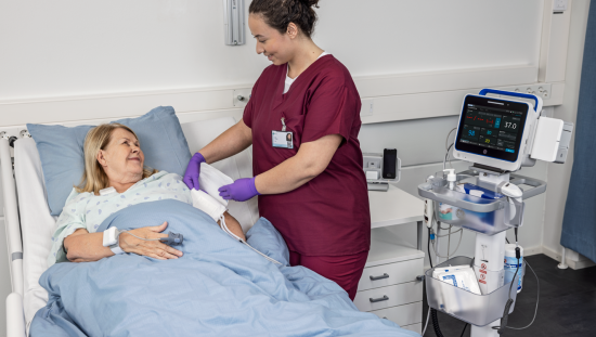 Patient in the ward being monitored