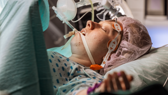 Intubated patient in the OR