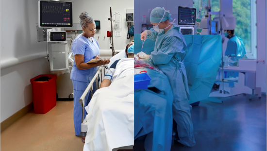 Clinicians in the ICU and in the OR