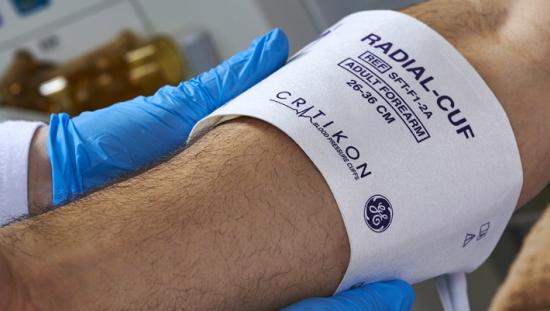 Cuff on a patient