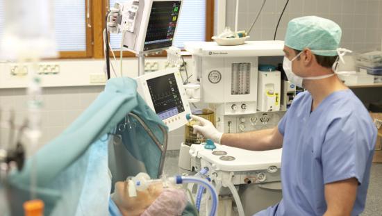 Clinician taking care of a Patient in the OR